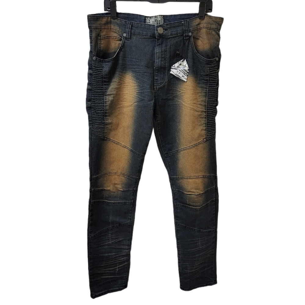 Demolition Blue/Bronze Jeans SIZE 36x32